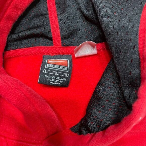 Nike Detroit Red Wings Center Check Swoosh Hoodie Men’s Size Large Red - Picture 4 of 8